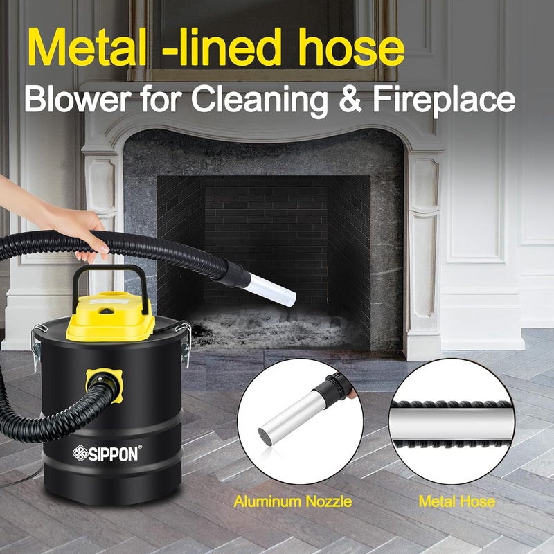 SIPPON Ash Vacuum Cleaner, Pellet Stove Vacuum Cleaner with Blower Function, 800W Powerful Suction 2.6 Gallon All-in-One Ash Vacuum for Fireplaces, Pellet Stoves - Image 2